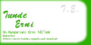 tunde erni business card